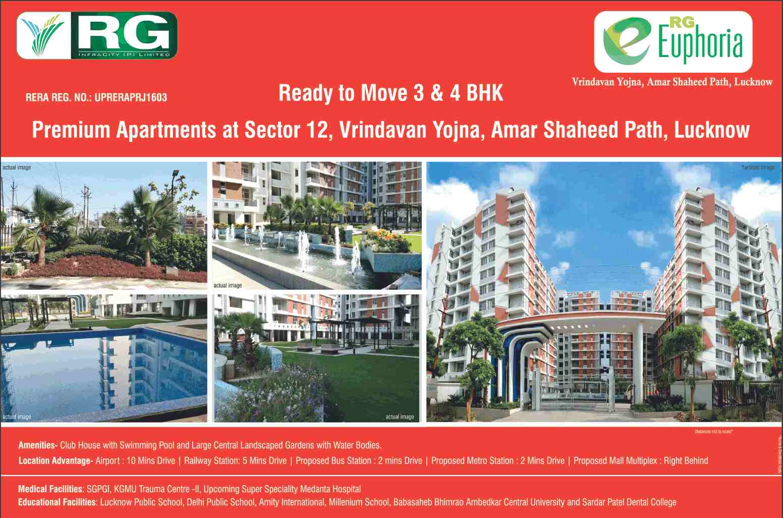 Book your ready to move premium homes at RG Euphoria in Lucknow